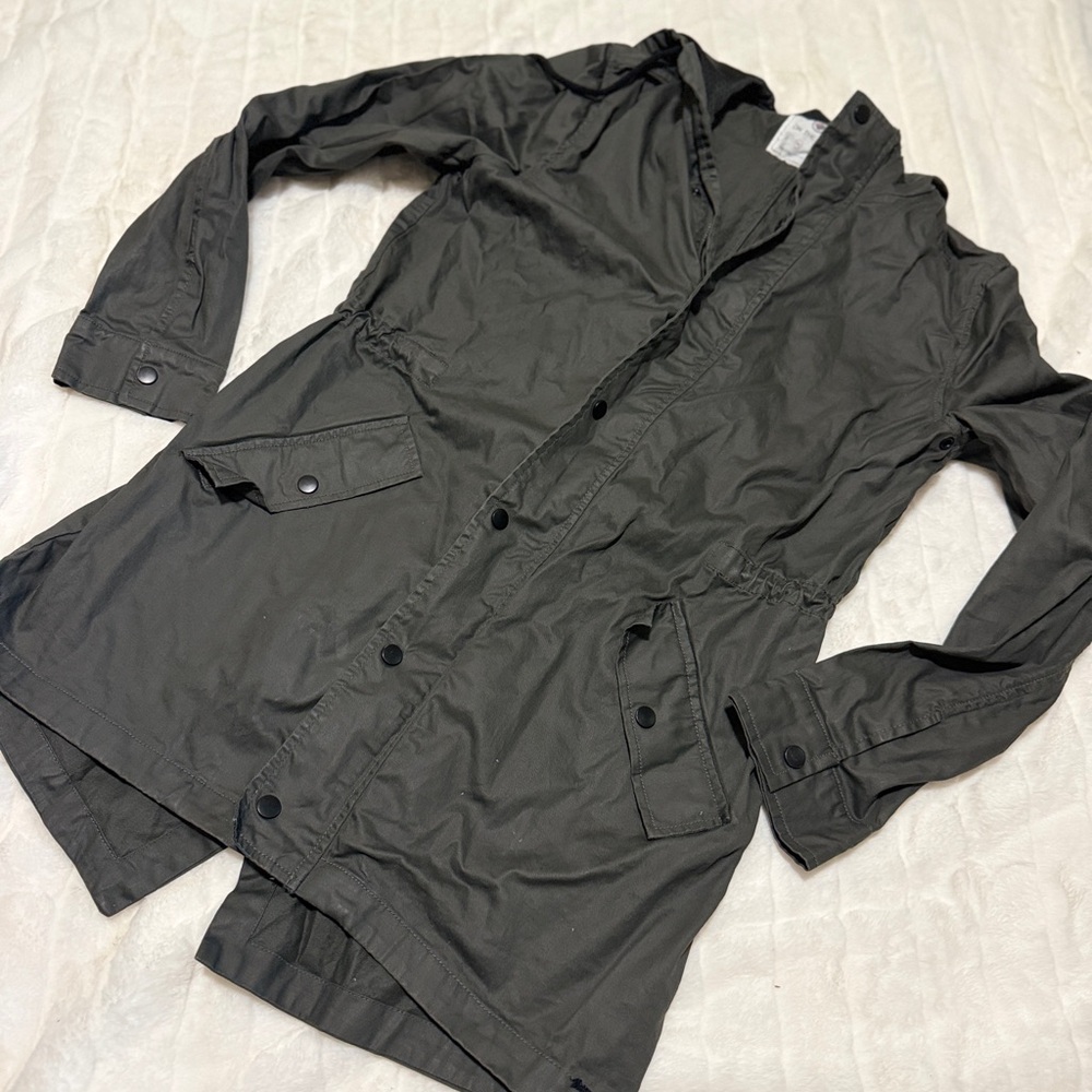 On the Byas Dark Gray Raincoat